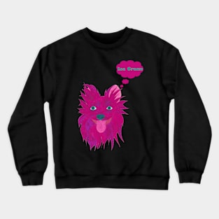 Cute Li'l Papillon Dog Dreams of Ice Cream Crewneck Sweatshirt